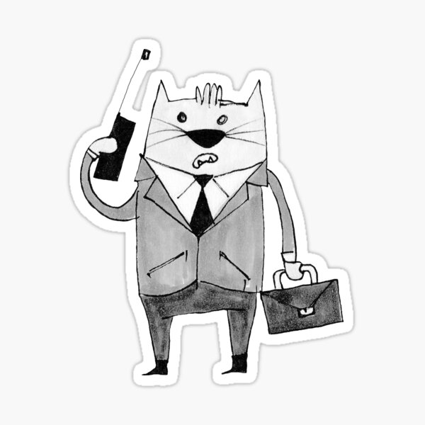 Executive cat Sticker