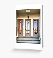 3 Doors Greeting Card