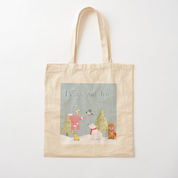 Peace And Joy Cotton Tote Bag
