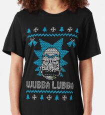 RICK AND MORTY UGLY CHRISTMAS Slim Fit T-Shirt