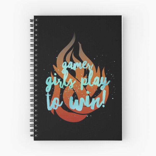 Item preview, Gamer Girls Play to Win! - Fun Con Shirt Logo for Making New Friends Teal Fire designed and sold by CloudDance.