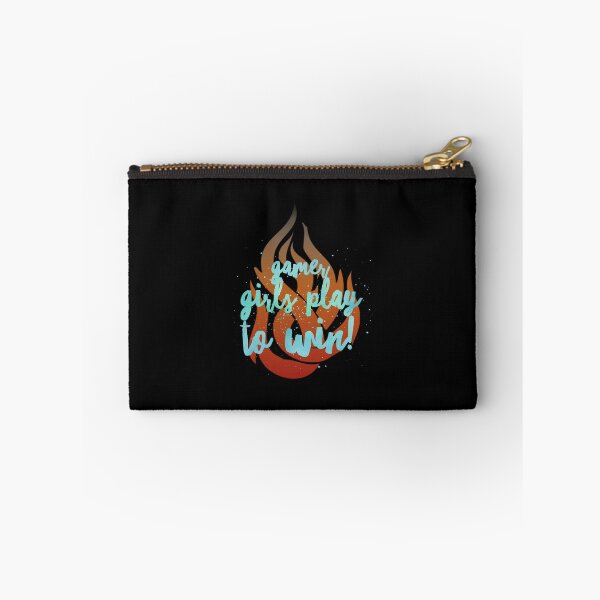 Item preview, Gamer Girls Play to Win! - Fun Con Shirt Logo for Making New Friends Teal Fire designed and sold by CloudDance.