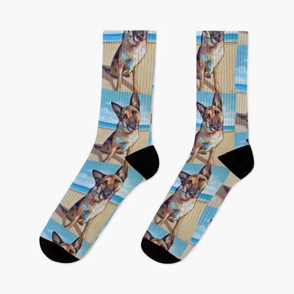 Item preview, German Shepard on the Beach designed and sold by RobertPhelpsArt.