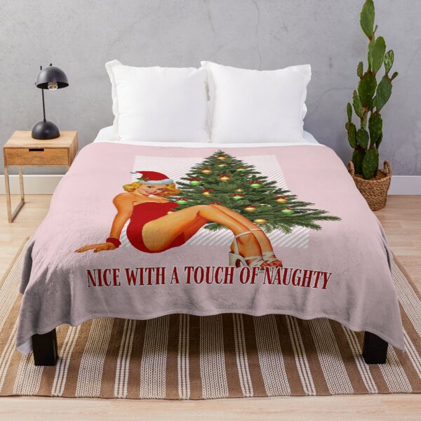 Item preview, Pin Up Christmas, Nice With A Touch Of Naughty designed and sold by MaplewoodMerch.