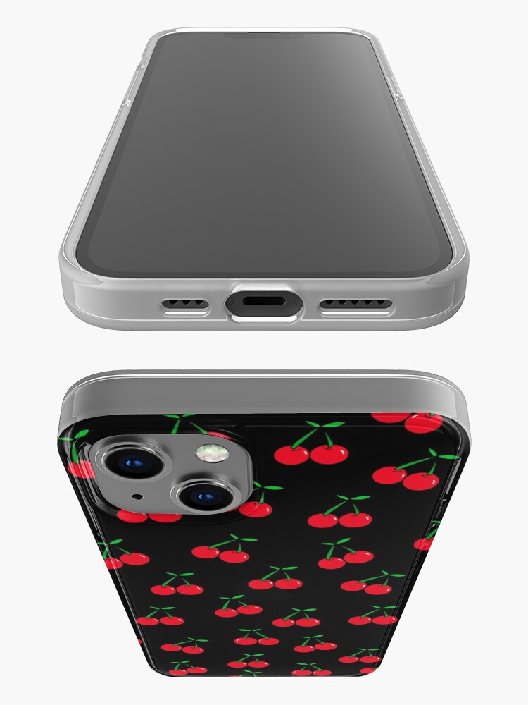 Disover Cherries 2 (on black) iPhone Case