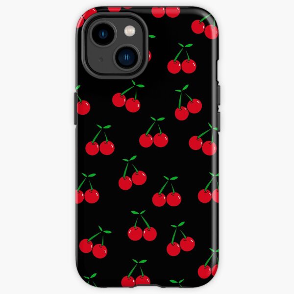 Cherries 2 (on black) iPhone Tough Case