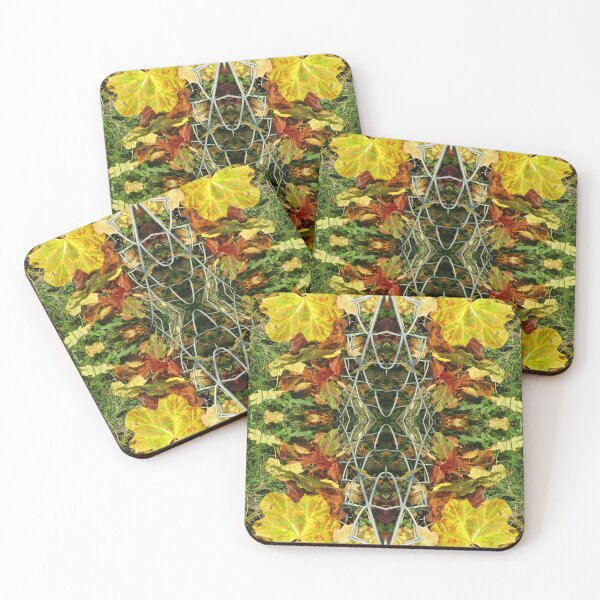 Item preview, fall leaves fenced kaleido 10/17/19 designed and sold by Shellaqua.