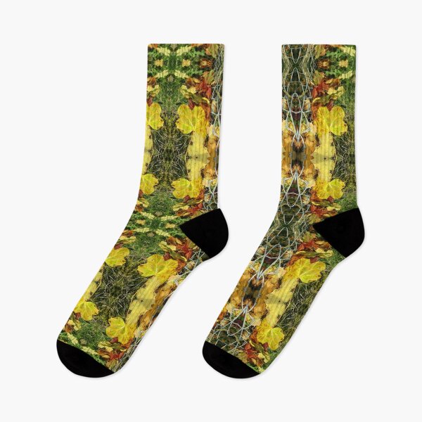 Item preview, fall leaves fenced kaleido 10/17/19 designed and sold by Shellaqua.