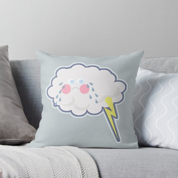 Item preview, Sad Crying Emo Kawaii Cloud Cartoon With Lightning designed and sold by mytshirtfort.