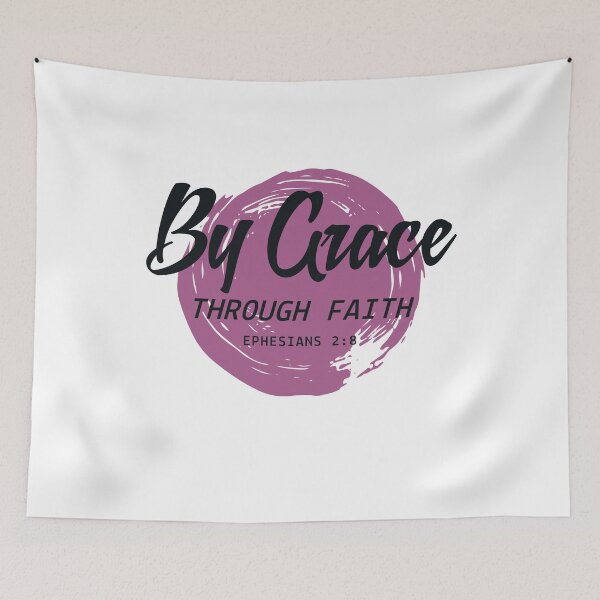 Item preview, Grace and Faith - Bible verse design designed and sold by GoodNewsDesign.