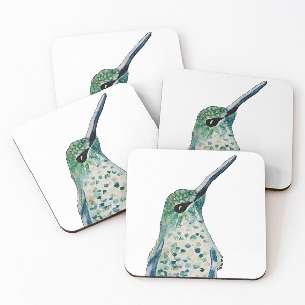 Item preview, Watercolor hummingbird illustration, cute small bird designed and sold by greenirene.