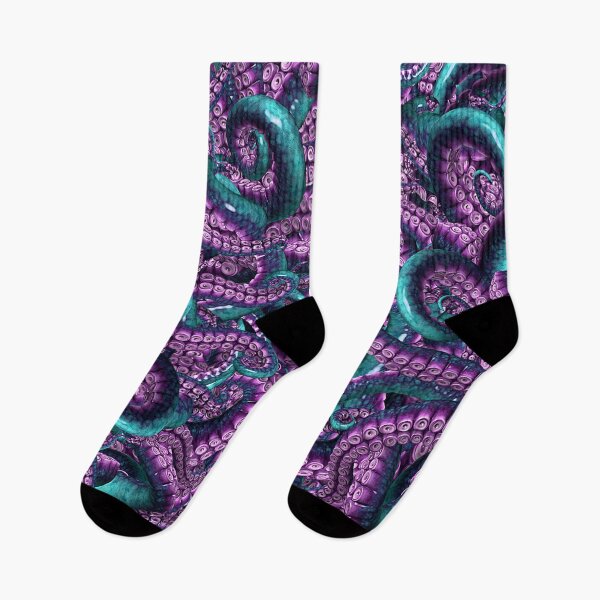 Artikelvorschau, HR Mehr Tentakeln ~ Teal & Violet entworfen und verkauft von motleythread.