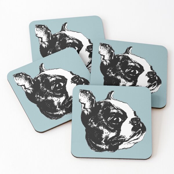 Item preview, Garbo the Boston Terrier ~ black and white/ blue designed and sold by Jane Oriel.