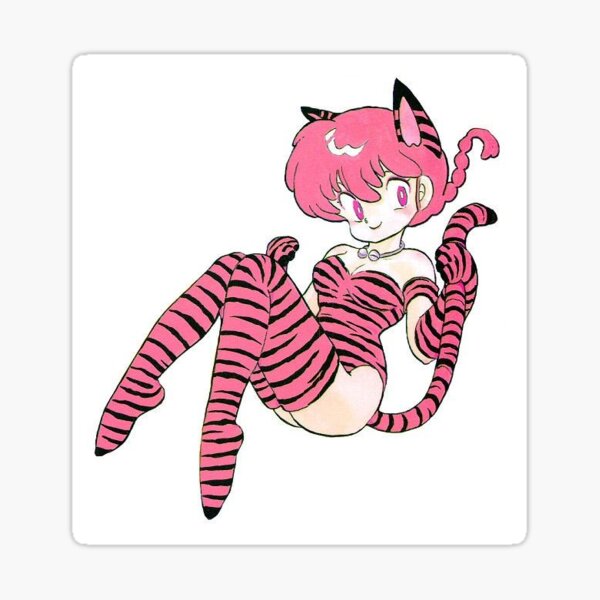 chica gato ranma Pegatina