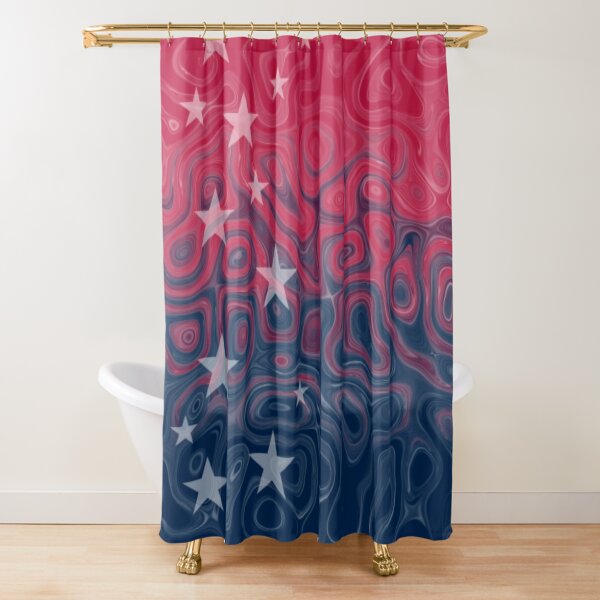 Star Spangled Shadows Shower Curtain