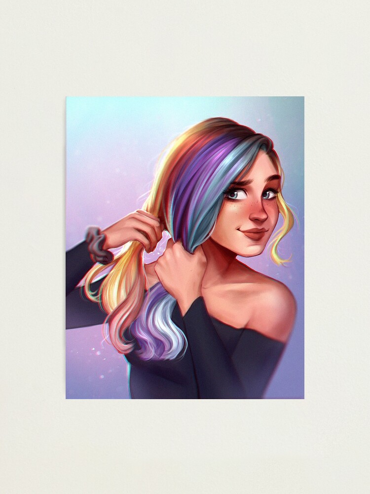 Rainbow Hair Girl 2019 Illustration
