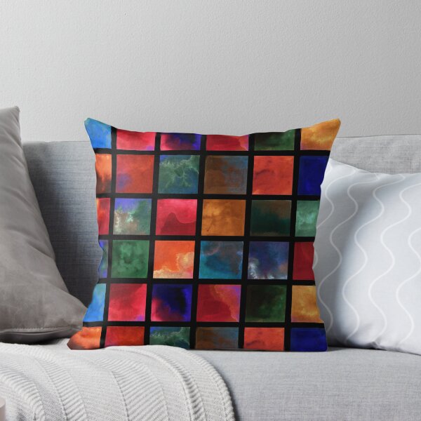 Item preview, Watercolor squares geometric shapes tile pearl contrast designed and sold by fuzzyfox.
