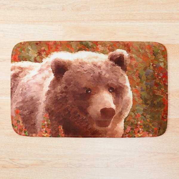Item preview, Grizzly Bear Cub in Fireweed designed and sold by alpendesigns.