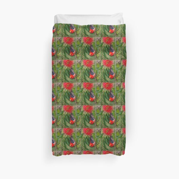SC ~ WO ~ HONEYEATER ~ Scarlet Honeyeater JAgtK3At by David Irwin 261019 Duvet Cover