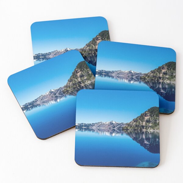 Item preview, Blue Lake Sky // Rocky Evergreen Mountain and Snowcap Sierra Range Reflection designed and sold by catbyrdcolorado.