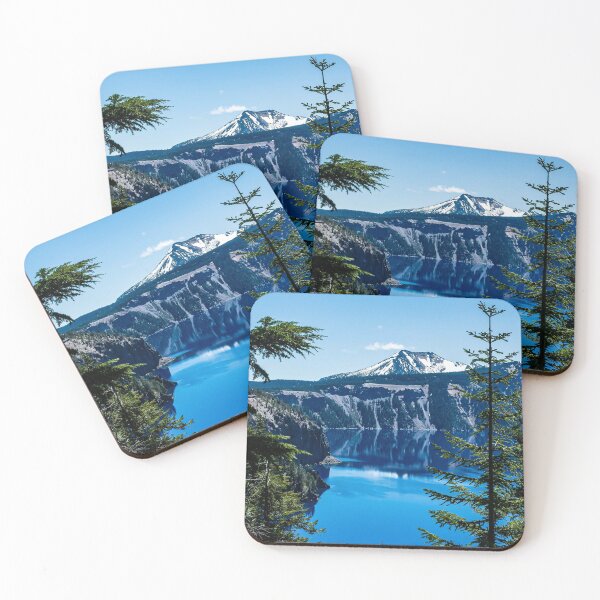 Item preview, Crater Lake // Incredible National Park Views of the Dark Blue Waters Sky and Mountains through the Evergreen Trees designed and sold by catbyrdcolorado.