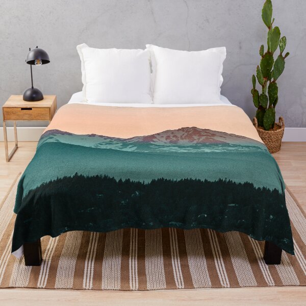 Item preview, Grainy Sunset Mountain View // Textured Landscape Photograph of the Beautiful Orange and Blue Skies designed and sold by catbyrdcolorado.