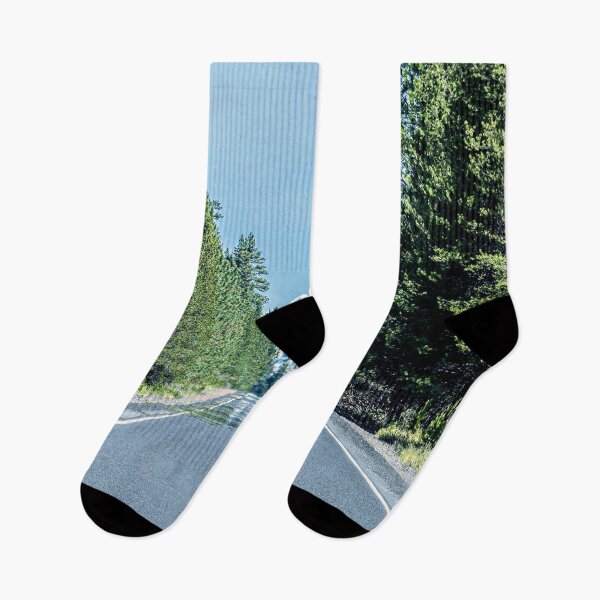 Item preview, Road to the Summit // Grainy Photograph of Oregon Roadtrip to the Snow Capped Mountain in View designed and sold by catbyrdcolorado.