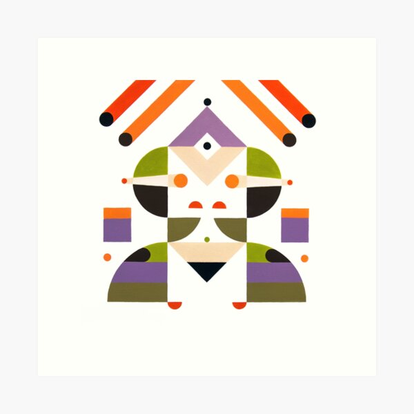 Abstract girl Art Print