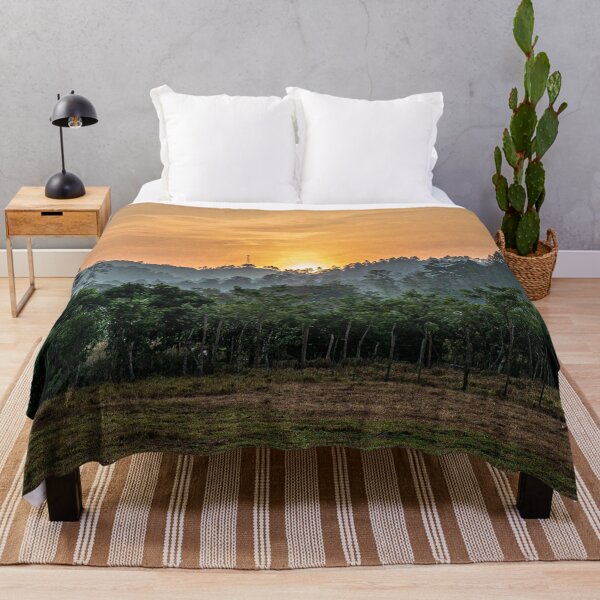 Item preview, Sunset Jungle // South American Orange Sky Forest View from the Farm Valley designed and sold by catbyrdcolorado.