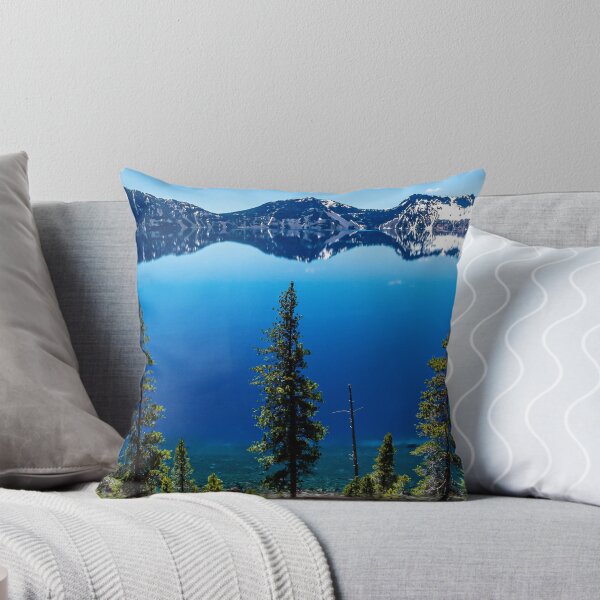 Item preview, Three Tree View // Crater Lake National Park Oregon Deep Blue Peaceful Water and Mountain Landscape designed and sold by catbyrdcolorado.
