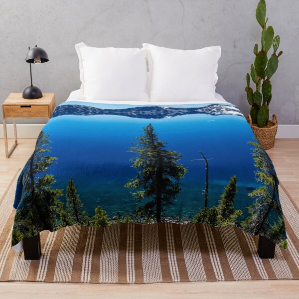 Item preview, Three Tree View // Crater Lake National Park Oregon Deep Blue Peaceful Water and Mountain Landscape designed and sold by catbyrdcolorado.