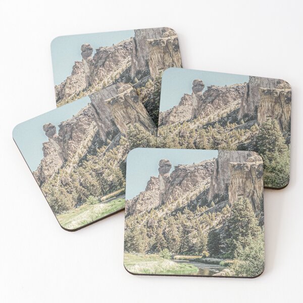 Item preview, Vintage Smith Rock State Park // River and Rocks Scenic Hiking Landscape Photograph designed and sold by catbyrdcolorado.