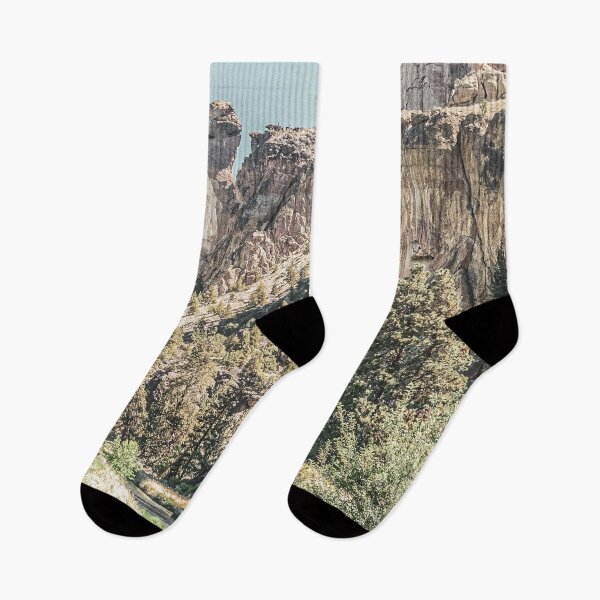 Item preview, Vintage Smith Rock State Park // River and Rocks Scenic Hiking Landscape Photograph designed and sold by catbyrdcolorado.