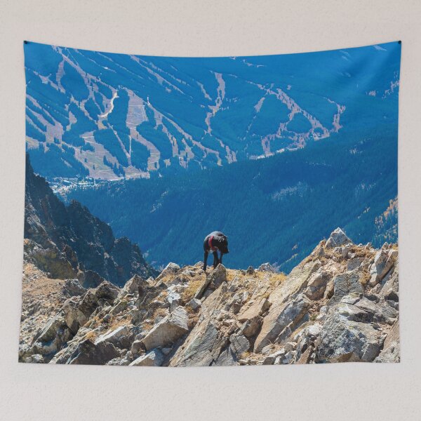 Item preview, Dog Gone Climbing // High above Copper Mountain Ski Resort in Colorado Landscape Photograph designed and sold by catbyrdcolorado.