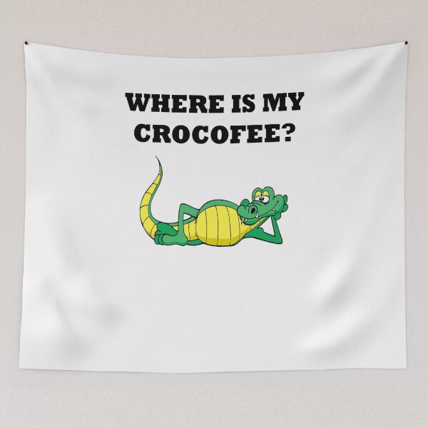 Item preview, Coffee crocodile pun designed and sold by zejose.