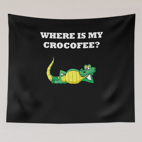 Item preview, Coffee crocodile pun designed and sold by zejose.