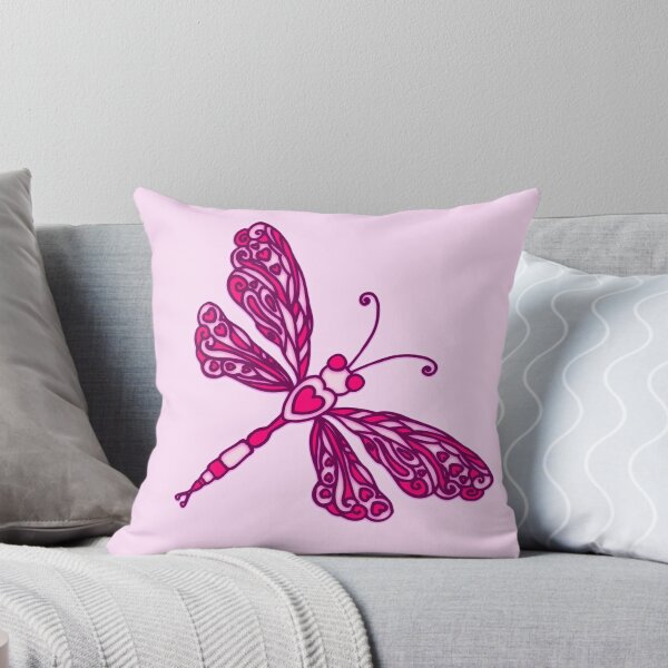 Item preview, Dragonfly pink purple inked line art  designed and sold by Sarah Trett.