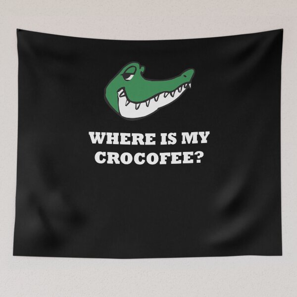 Item preview, Coffee crocodile pun designed and sold by zejose.