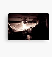 Driving down the highway of light Canvas Print