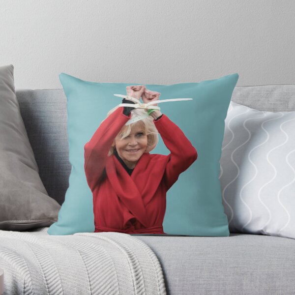 Jane Fonda Arrest Throw Pillow