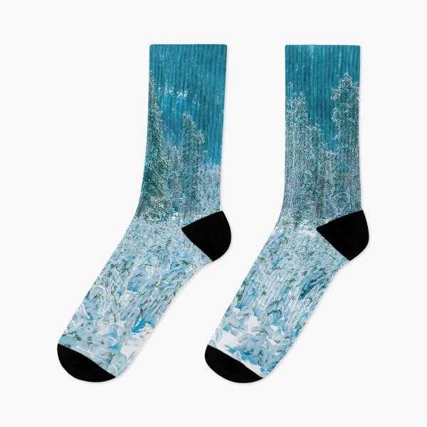 Item preview, Tiny Forest // Snow Covered Evergreen Trees Spring Snow in the Mountains Cool Moody Photograph designed and sold by catbyrdcolorado.