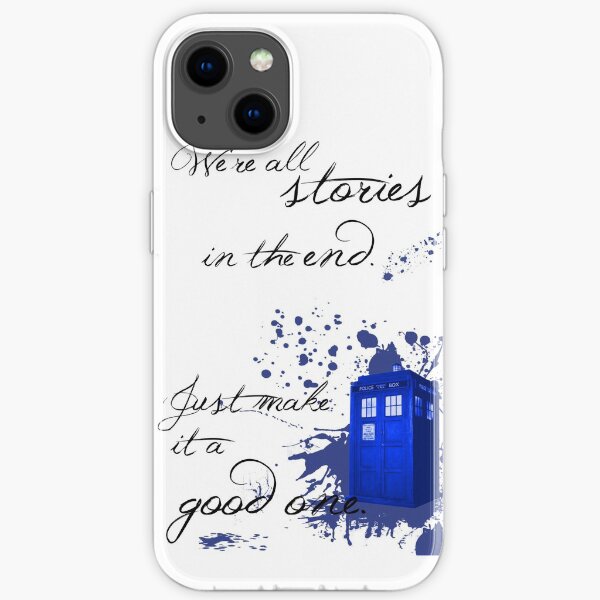 We're All Stories in the End (white) iPhone Soft Case
