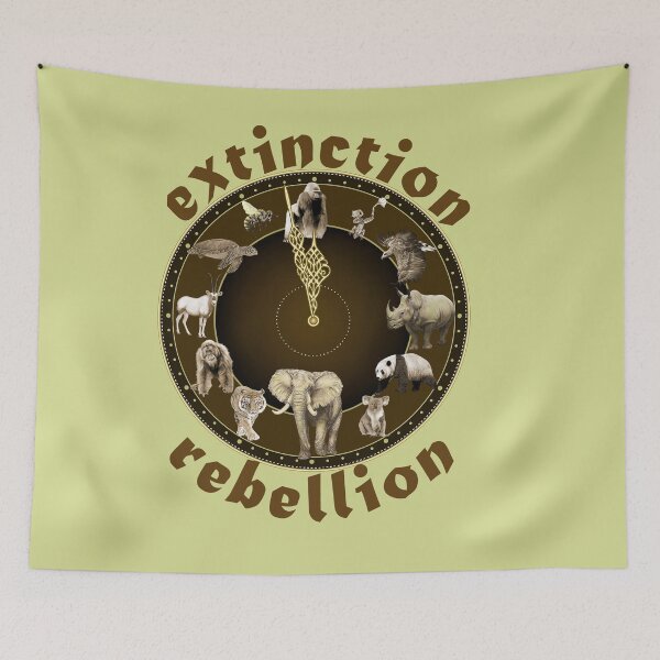 Item preview,  Time is Running Out - Extinction Rebellion - darker writing designed and sold by Kestrelle.