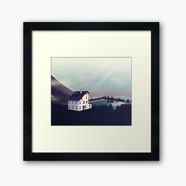 Castle in the Mountains Gerahmter Kunstdruck