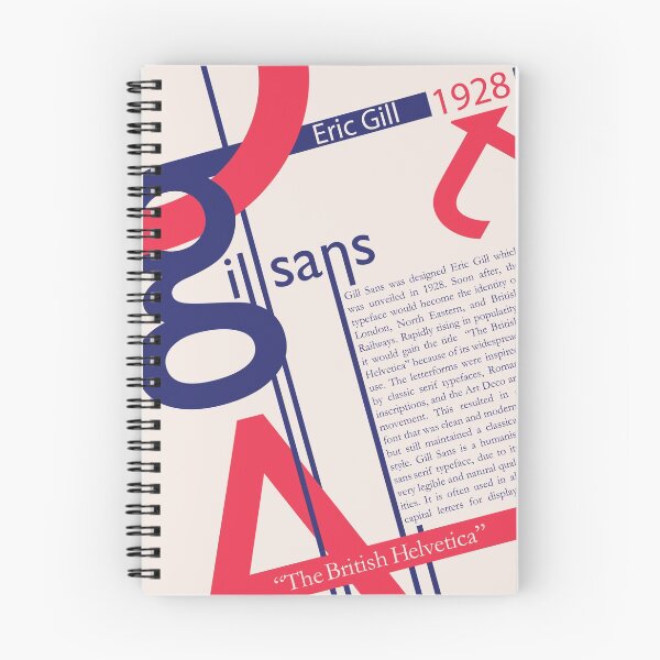 Item preview, "Gill Sans" - Type Poster designed and sold by yawnni.