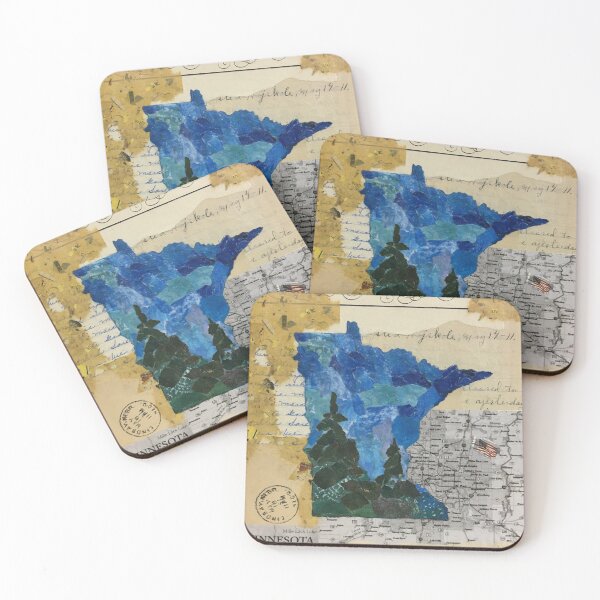 Item preview, Paper Painted Collage-Minnesota designed and sold by Wendy Holmquist.