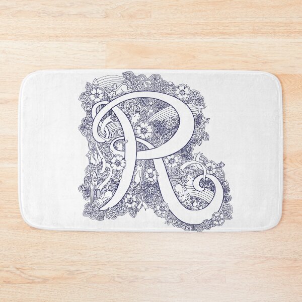 Item preview, Letter R monogram inked drawing art designed and sold by Sarah Trett.