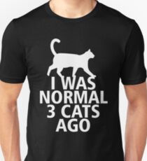 ICH WAR NORMAL 3 CATS AGO Slim Fit T-Shirt