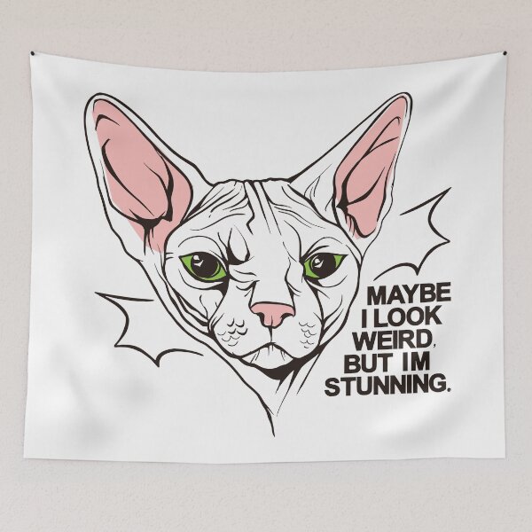 Item preview, White sphinx cat. designed and sold by emphatic.