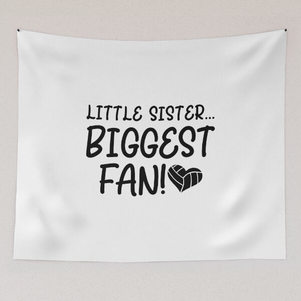 Item preview, Little Sister Biggest Fan Volleyball Heart Team Gift graphic designed and sold by nikkidawn74.